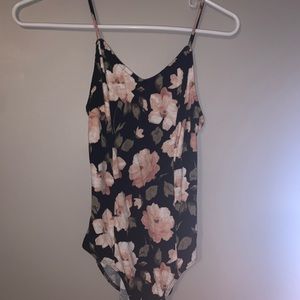 american eagle flower body suit